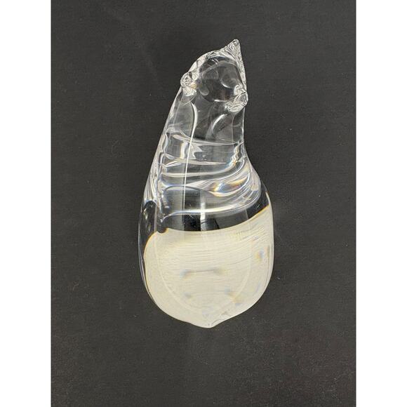 Rare Cristais Hering (Brazil) Lead Crystal Art Glass Polar Bear Paperweight MCM - Picture 3 of 6